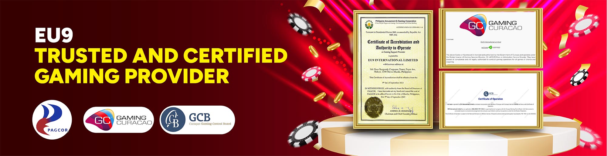 Eu9 Trusted and Certified Gaming Provider