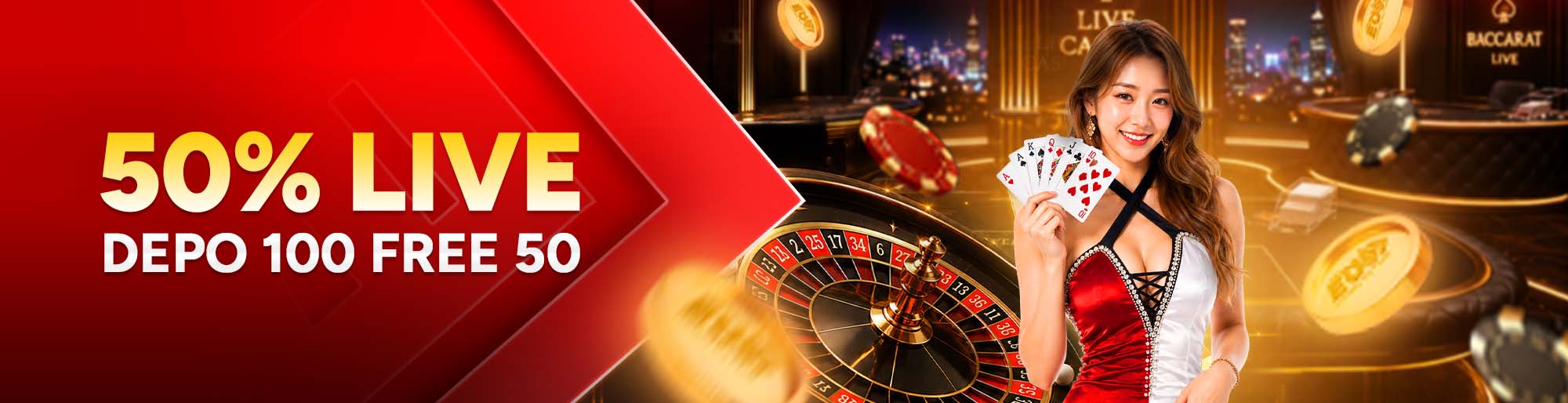 50% live casino