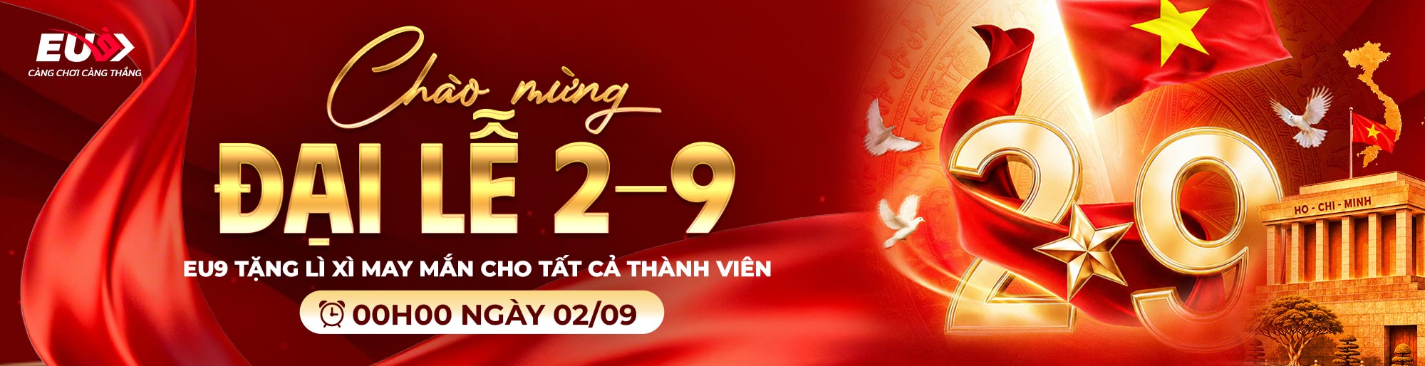 MỪNG ĐẠI LỄ - EU9 TẶNG LÌ XÌ MAY MẮN CHO TẤT CẢ THÀNH VIÊN