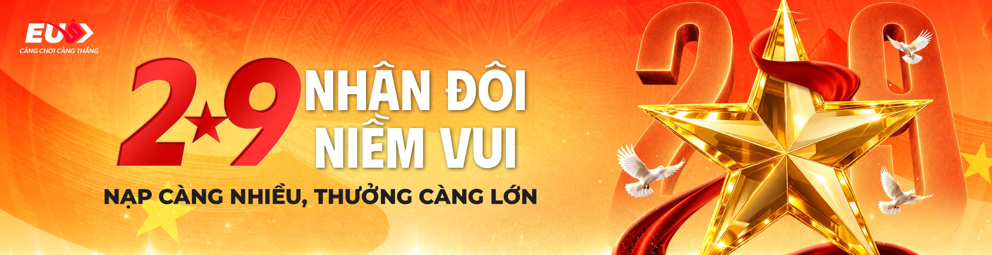2/9 NHÂN ĐÔI NIỀM VUI – NẠP CÀNG NHIỀU, THƯỞNG CÀNG LỚN