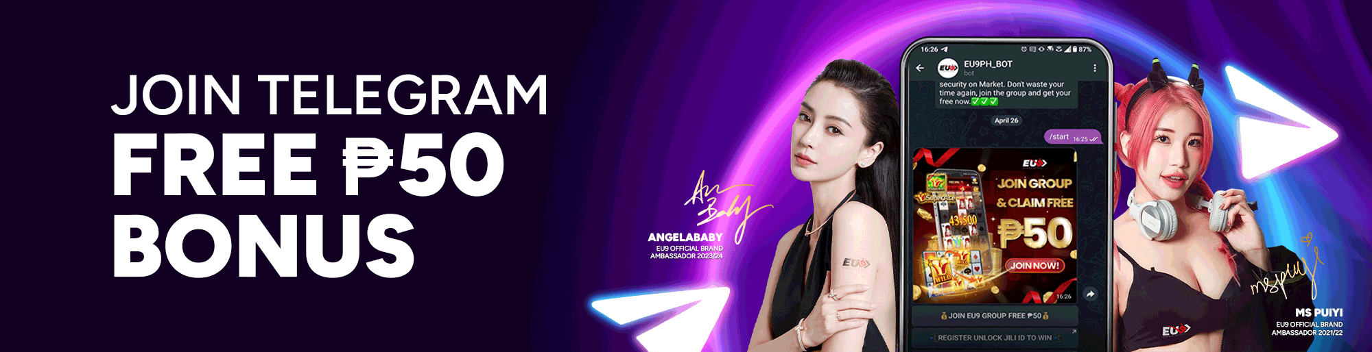 JOIN TELEGRAM FREE ₱50 BONUS