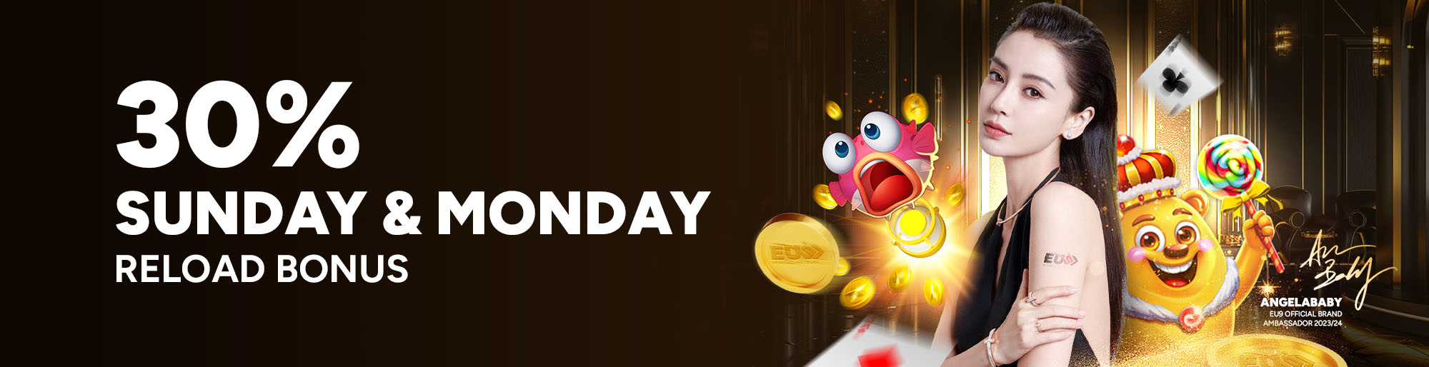 30% SUNDAY & MONDAY RELOAD BONUS